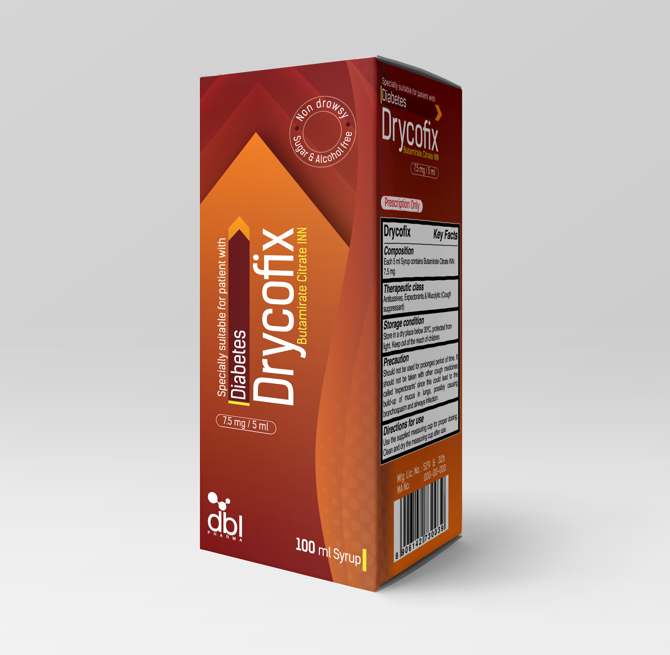 Drycofix Syrup - (7.5mg/5ml)