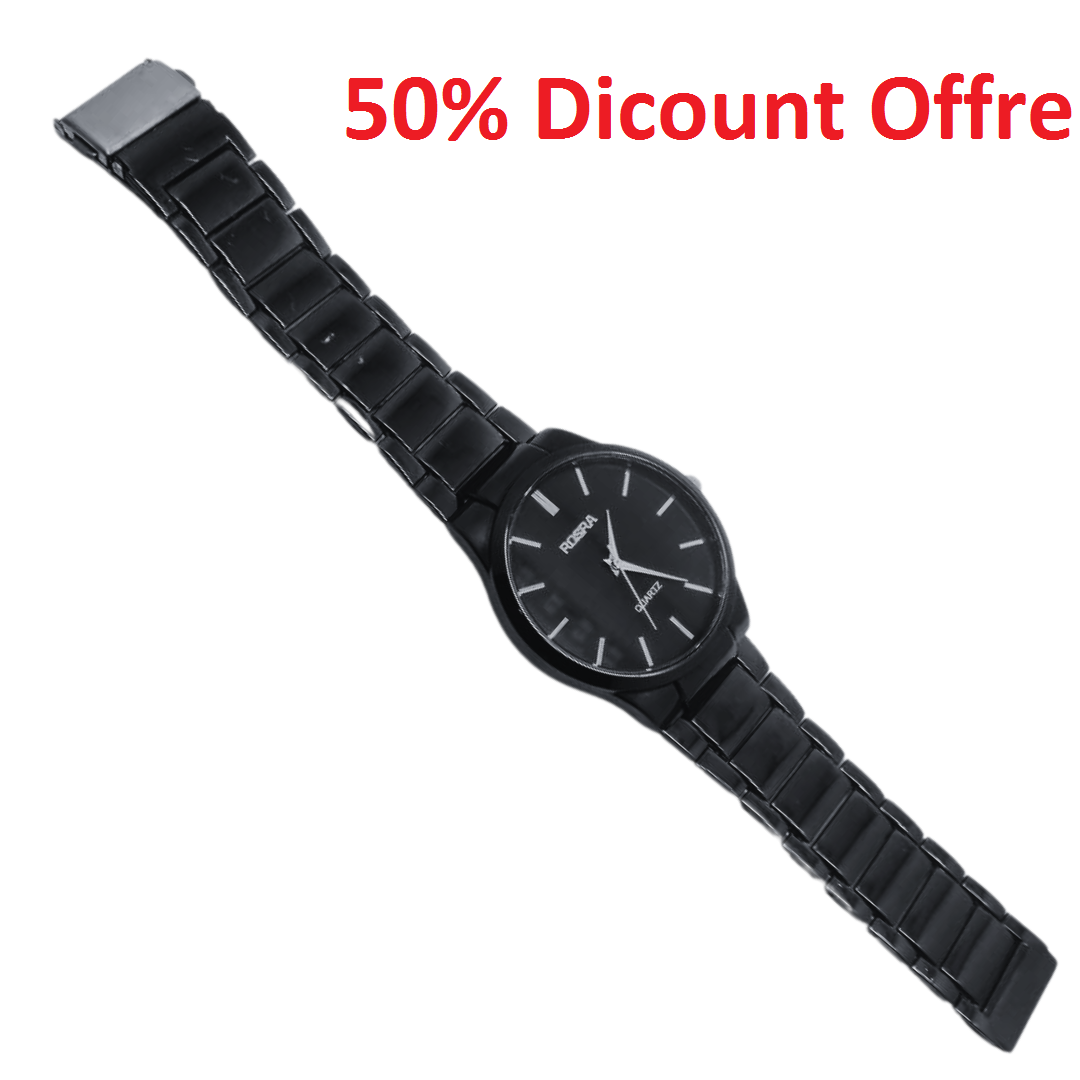 Stainless Steel watch For Men's black