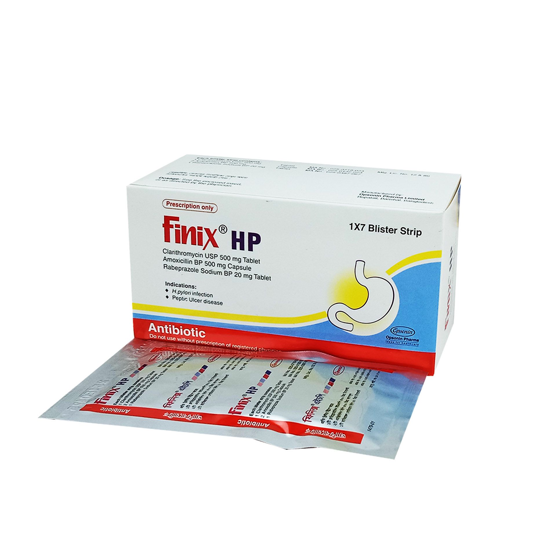 Finix HP Tablet - (20mg+500mg+1gm) - box