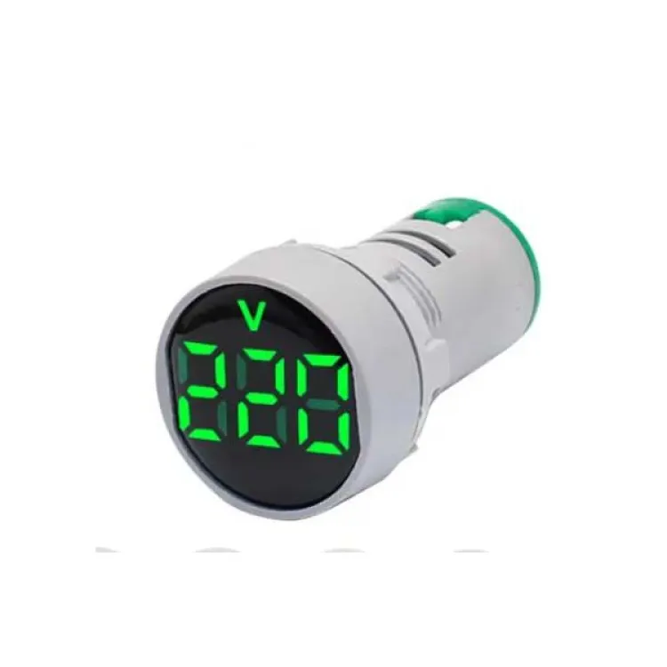 AC Voltage Meter Round LED Digital 60V to 500V