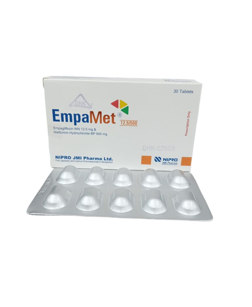 Empamet 12.5/500 Tablet - (12.5mg+500mg)