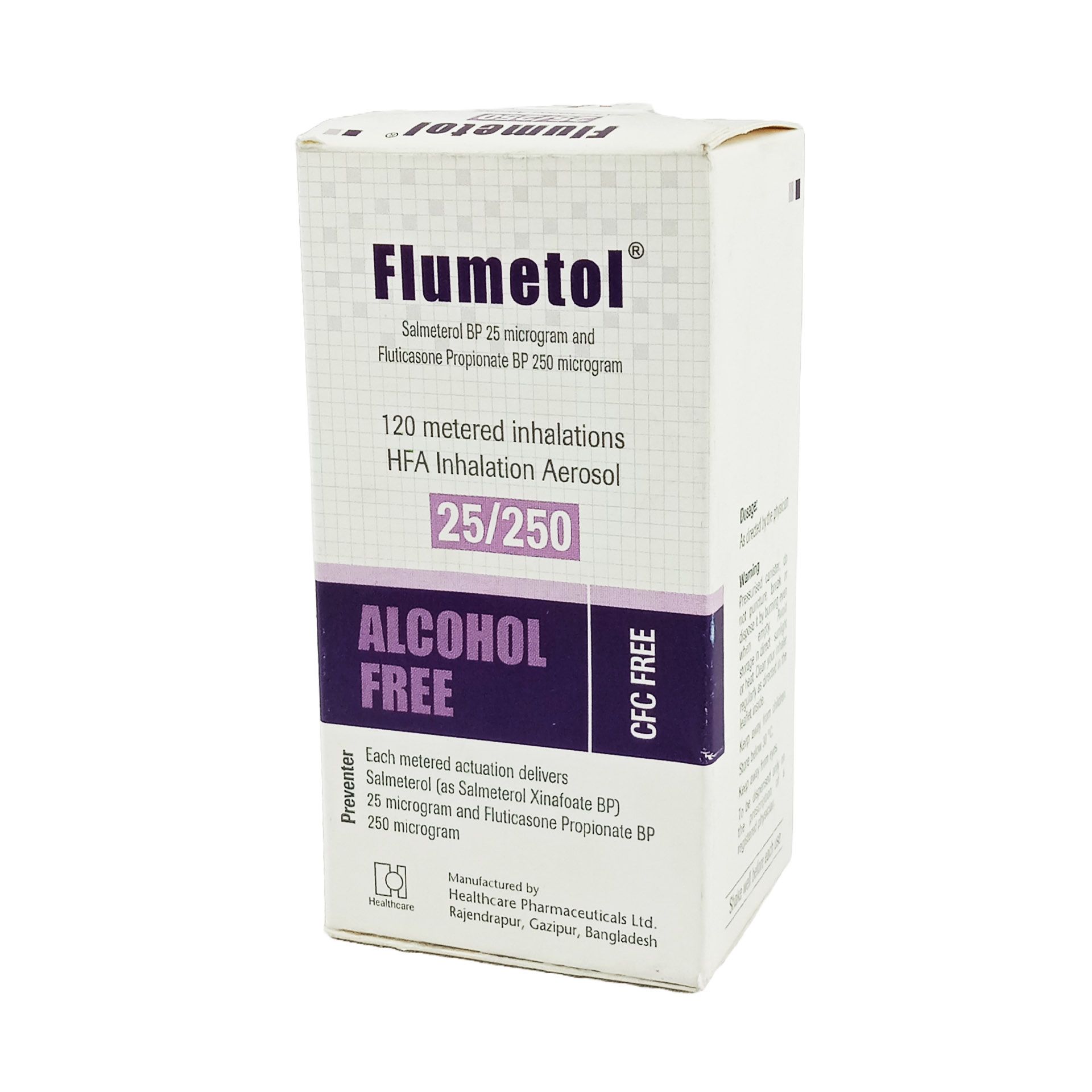Flumetol 25/250 HFA Inhaler - (25mcg+250mcg)