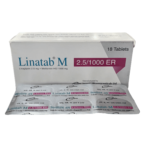Linatab M 2.5/1000 ER Tablet - (2.5mg+1000mg)