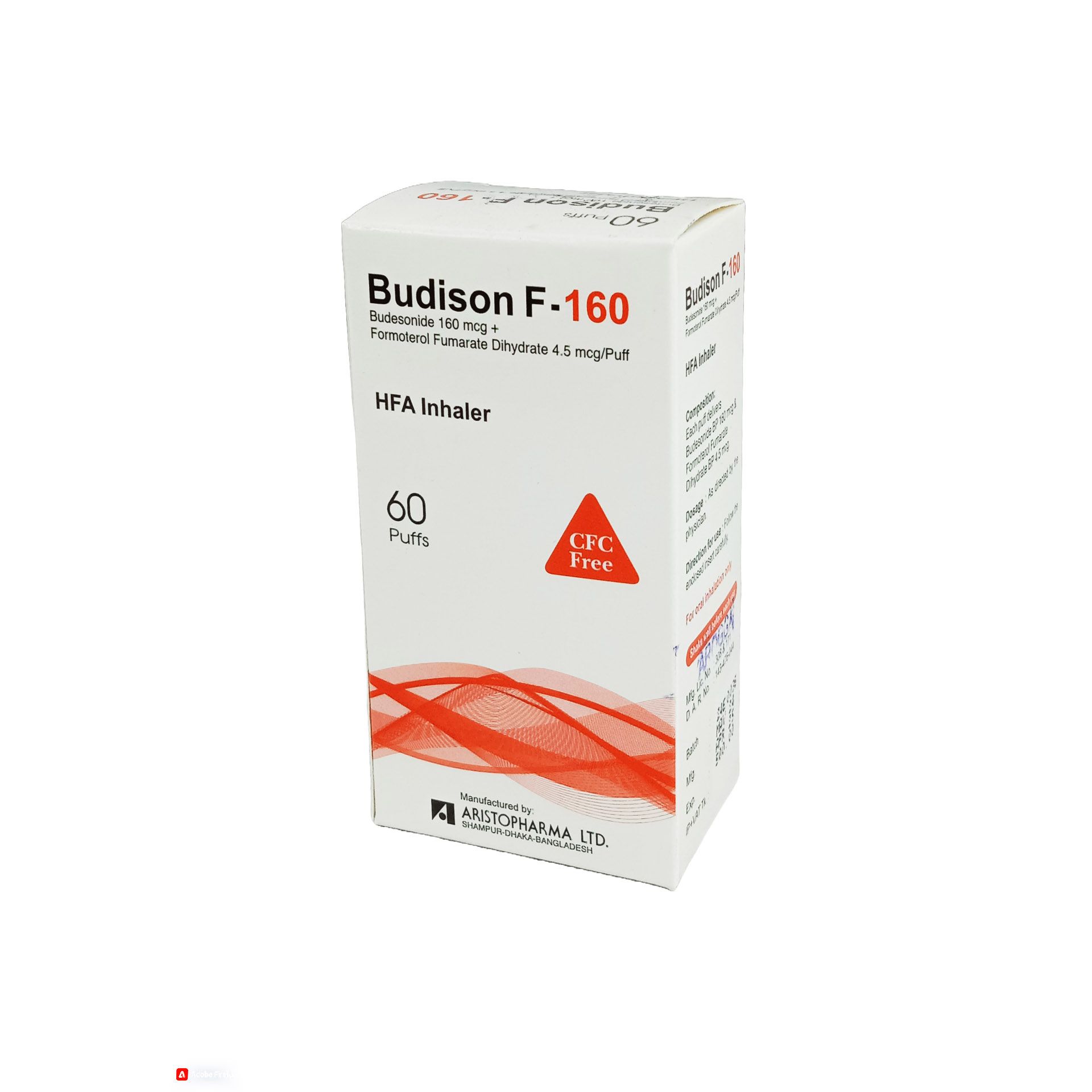 Budison F 160 Inhaler - (160mcg+4.5mcg/Puff)
