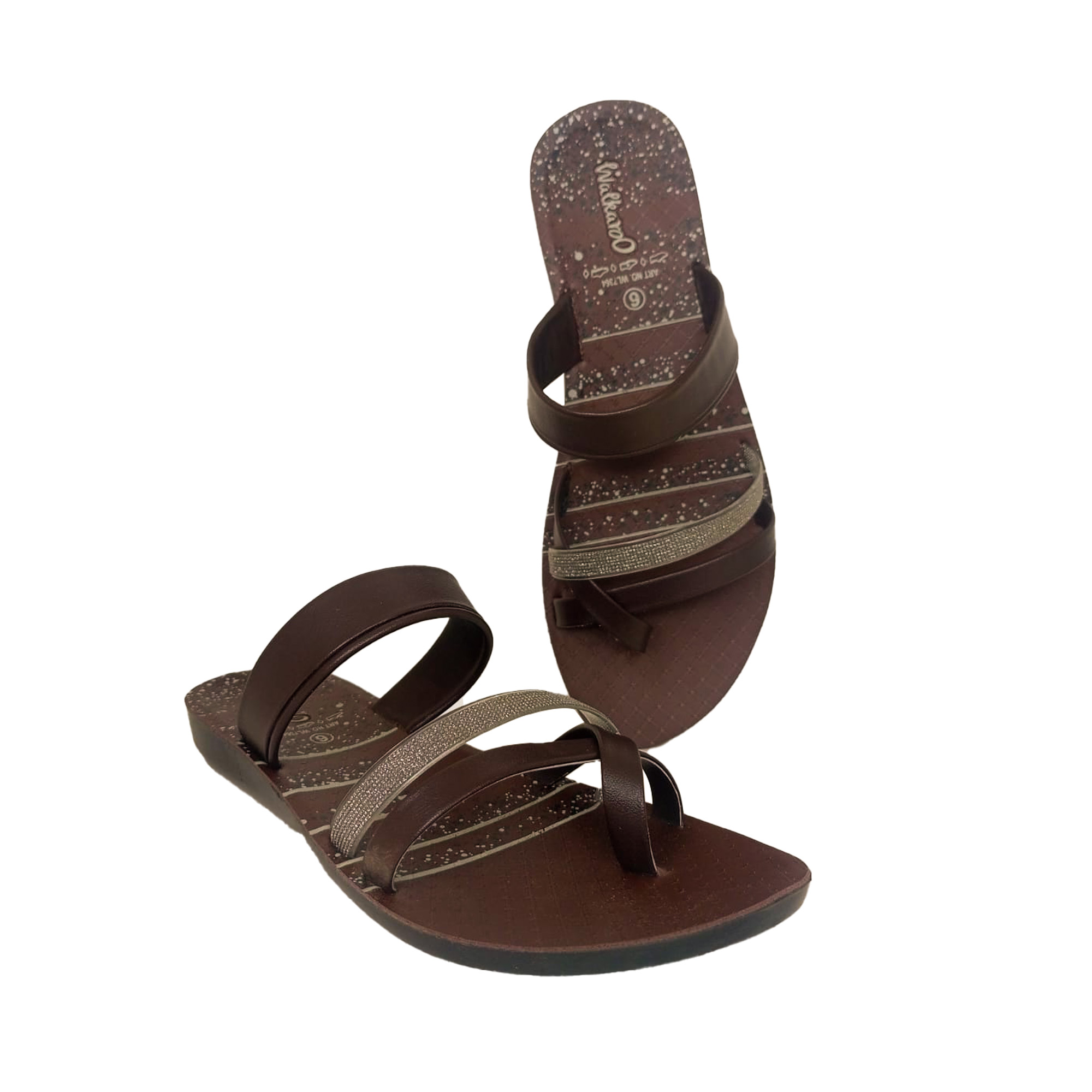 walkaroo Brown Color Sandal for Ladies