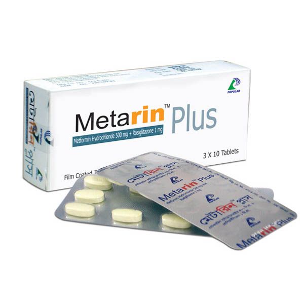 Metarin Plus Tablet - (500mg+1mg)