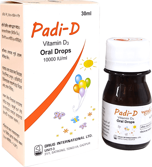 Padi-D Pediatric Drops - (200 IU/Ml)