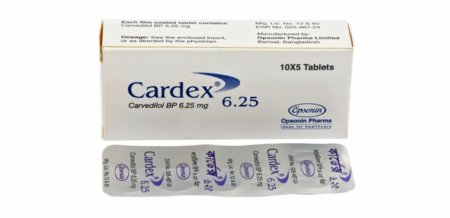 Cardex 6.25 Tablet - (6.25mg)