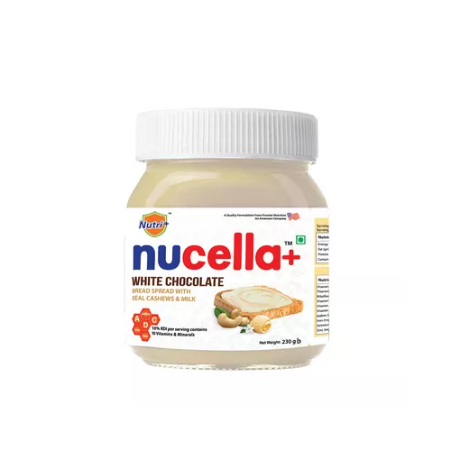 Nucella+ White Chocolate Bread Spread Cashew Nut & Milk 230 gm