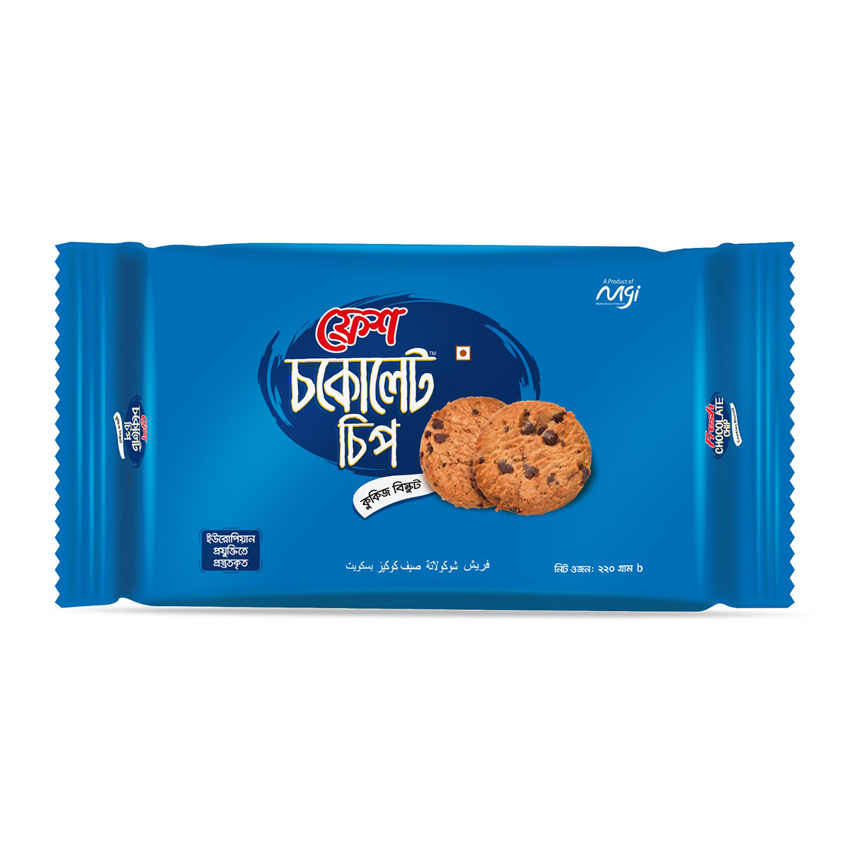 Fresh Chocolate Chip Cookies Biscuit 220 gm