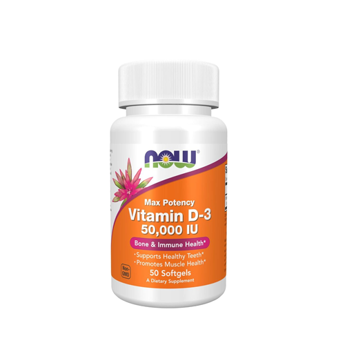 NOW Supplements, Vitamin D-3 50,000 IU, Highest Potency, Structural Support