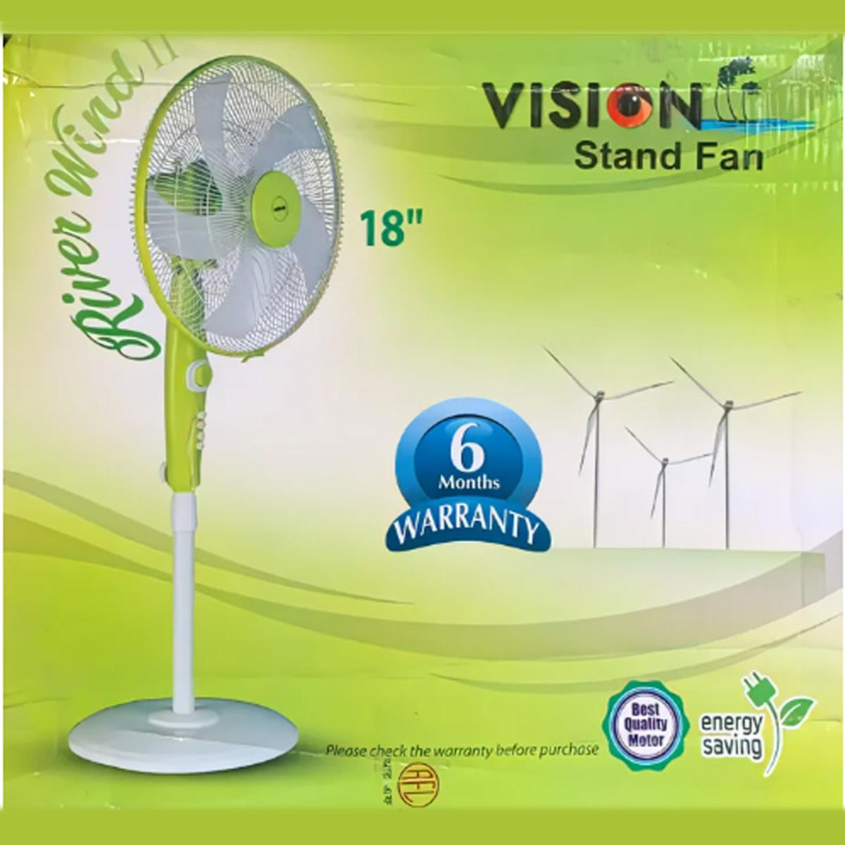 VISION River Wind 2 18" Stand Fan Lemon 5 Blade