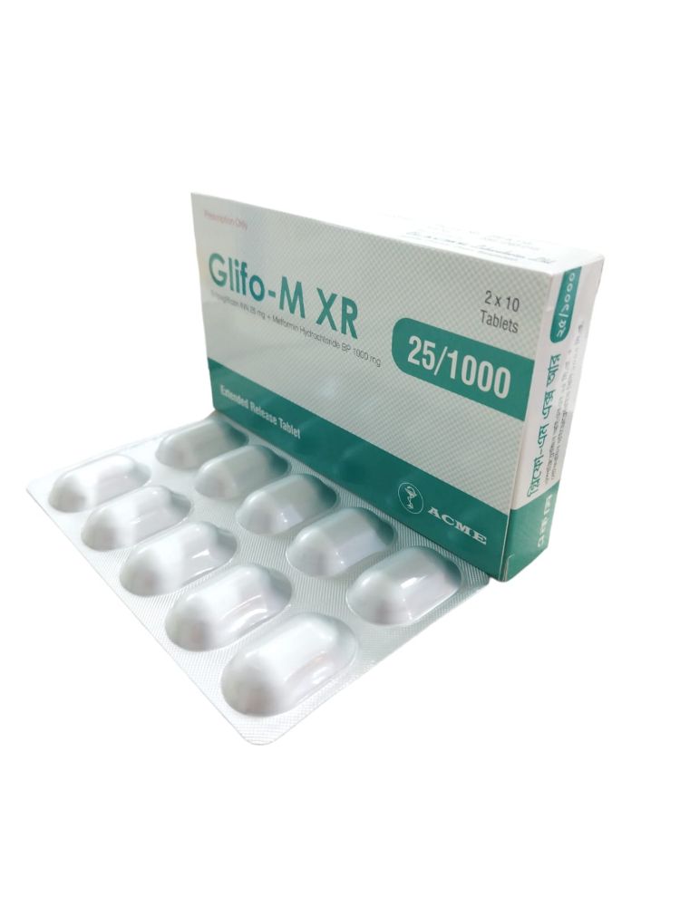 Glifo-M XR 25/1000 Tablet - (25mg+1000mg)
