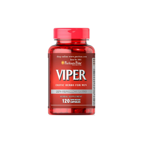 Puritan's Pride Viper Exotic Herbs For Men Herbal Supplement 120 Capsules