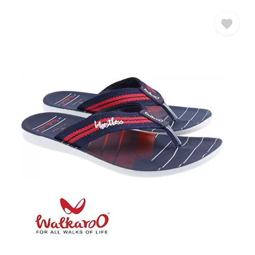 Walkaroo men Casual Slippers & Flip Flops Blue Red