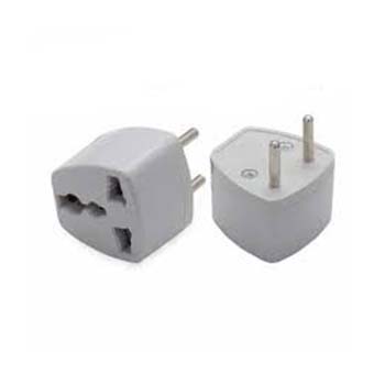 Travel Converter Socket 2 pin to 3 pin Universal Adapter Converter Durable Hard Plastic 2 Pcs