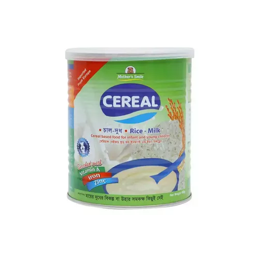 Mother's Smile Cereal Rice & Milk Tin 400 gm