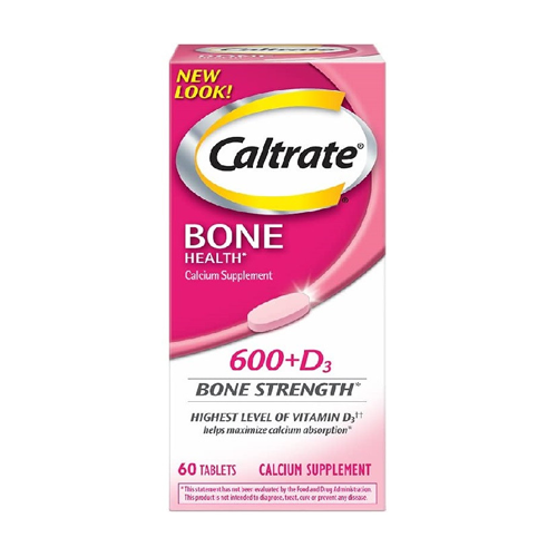 Caltrate 600+D3, Calcium and Vitamin D Supplement, 600 mg, Support Bone Health, Help to Reducing Blood Pressure, help to Weight Loss, 60 Tablets, USA