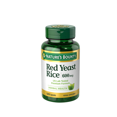 Nature's Bounty Red Yeast Rice Pills And Herbal Health Supplement, Dietary Additive, 600mg, 120 Capsules