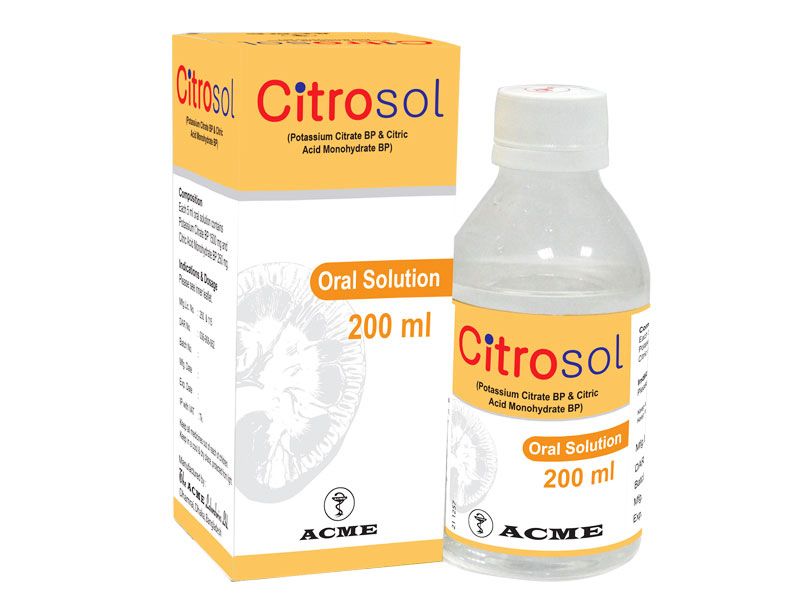 Citrosol Oral Solution - ((1500mg+250mg)/5ml)