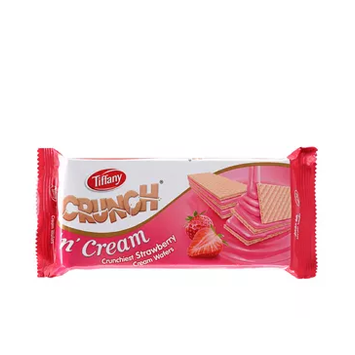 Tiffany Crunch 'n' Cream Strawberry Wafers 76 gm