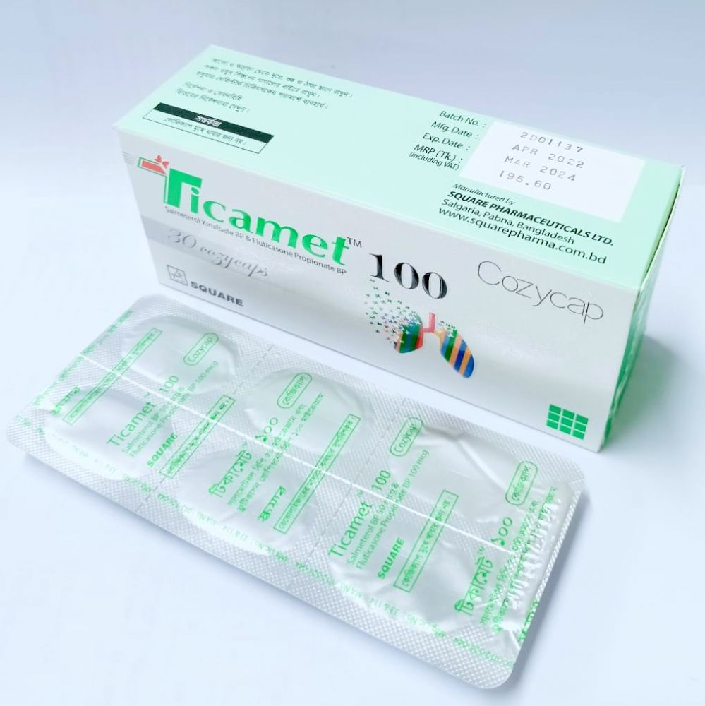 Ticamet 100 Cozycap Capsule - (50mcg+100mcg)