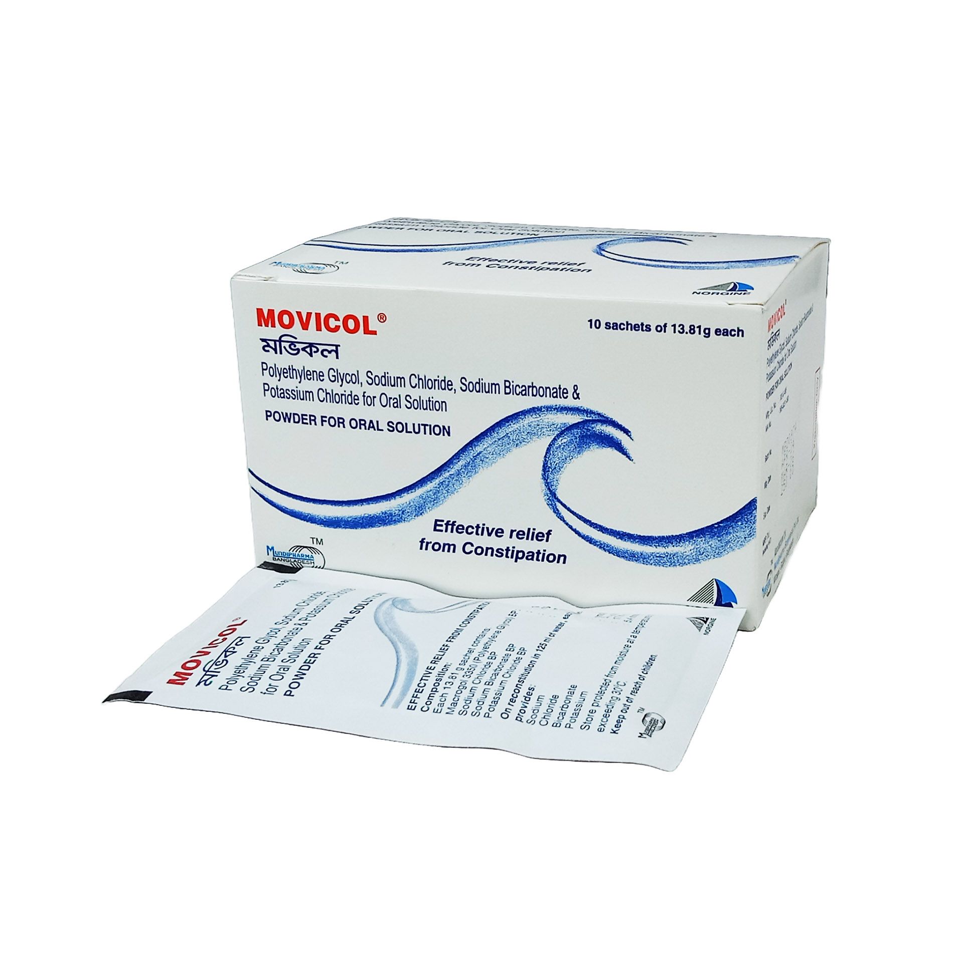 Movicol Sachet Powder - (13.125gm+178.500gm+350.700gm+46.600gm)