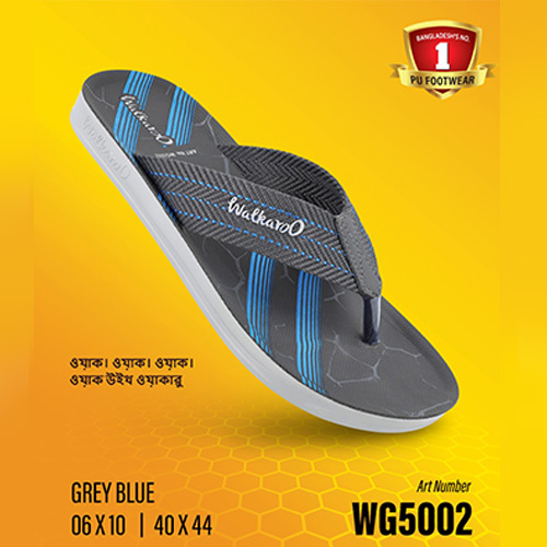 Walkaroo blue and grey color sandal for men