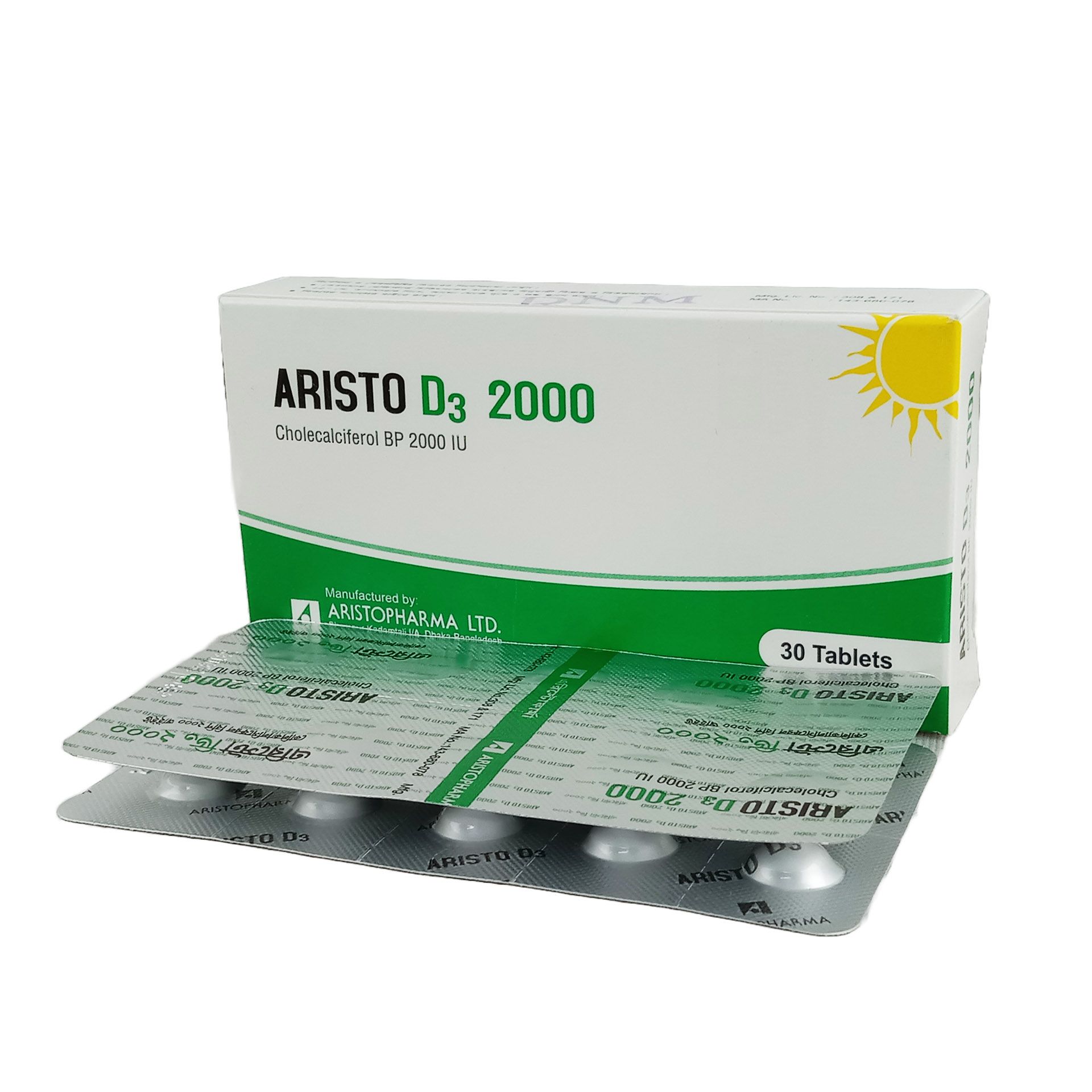 Aristo D3 2000 Tablet - (2000IU)