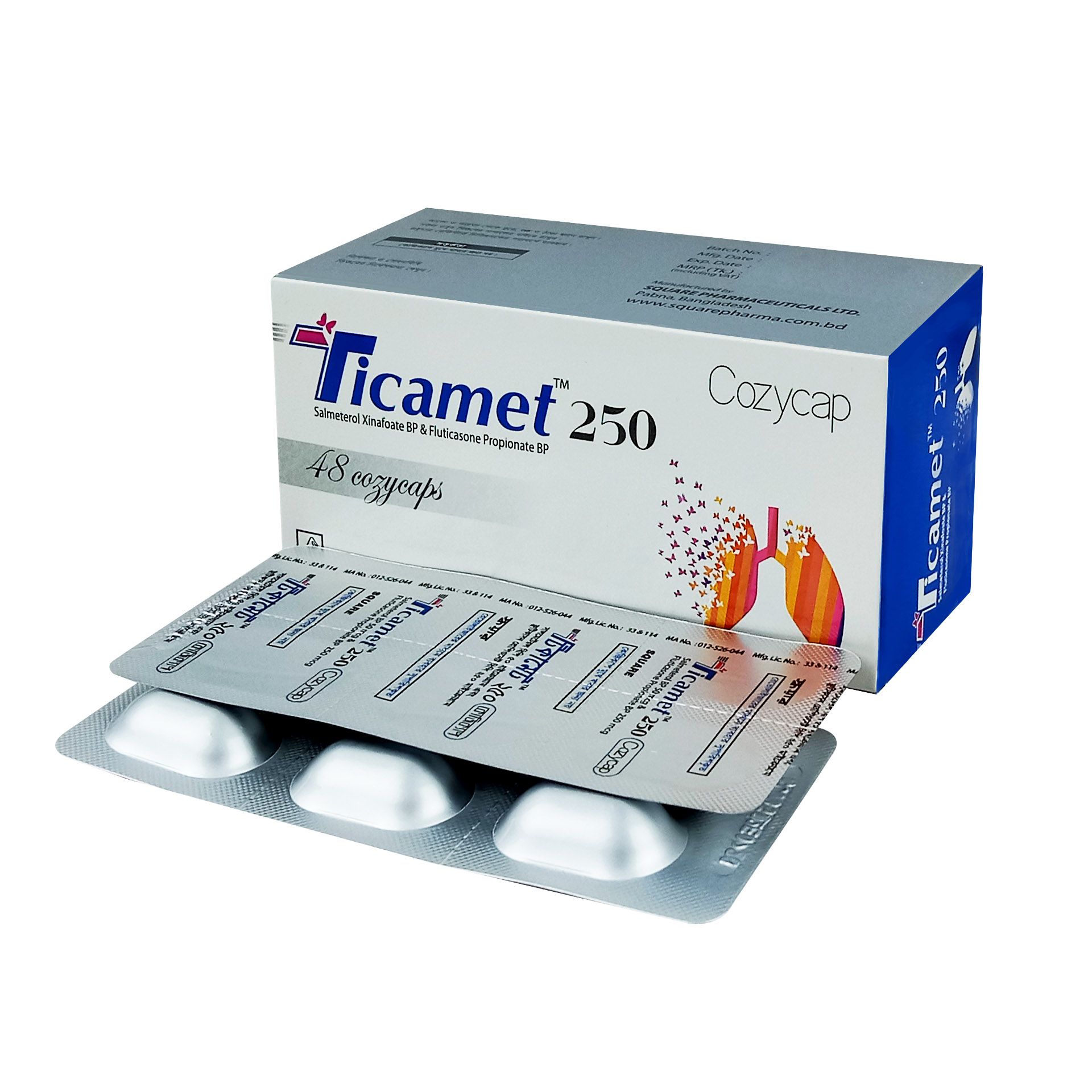 Ticamet 250 Cozycap Capsule - (50mcg+250mcg)