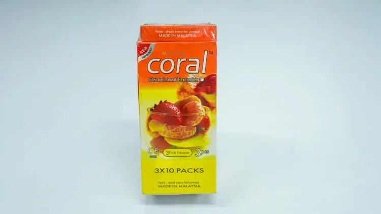 Coral Mixed Fruit Flavors Condoms Sexual Wellness