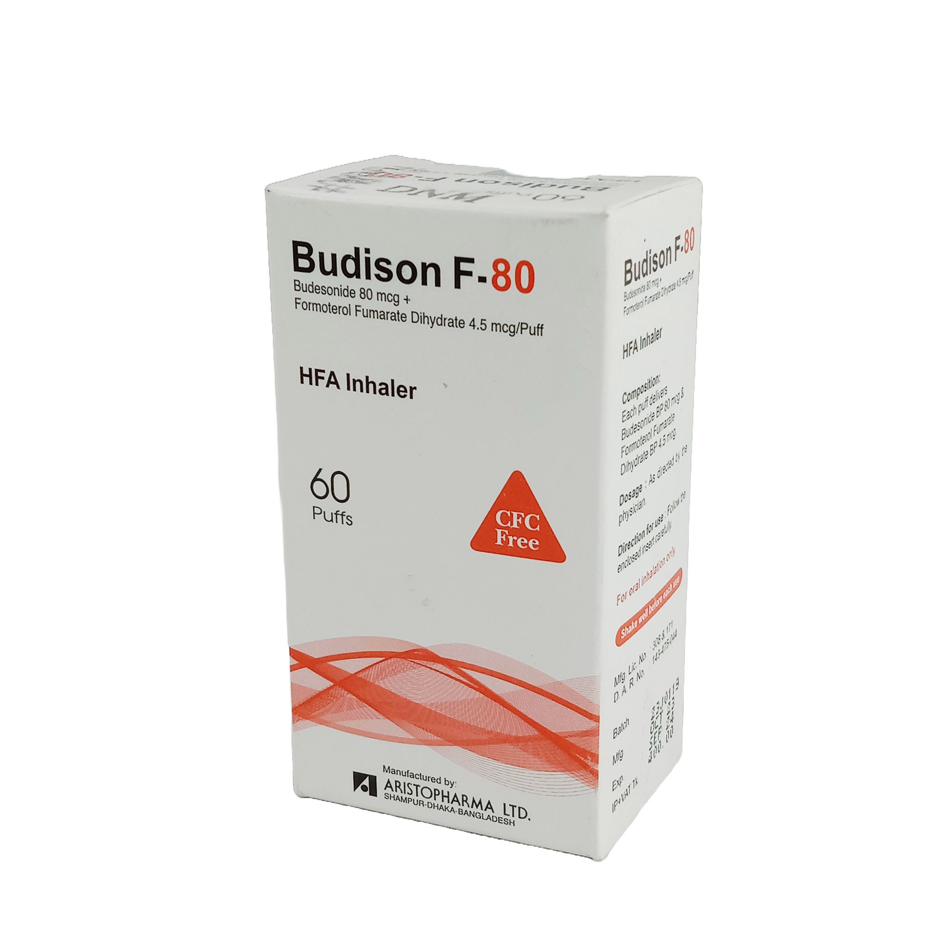 Budison F 80 Inhaler - (80mcg+4.5mcg/Puff)