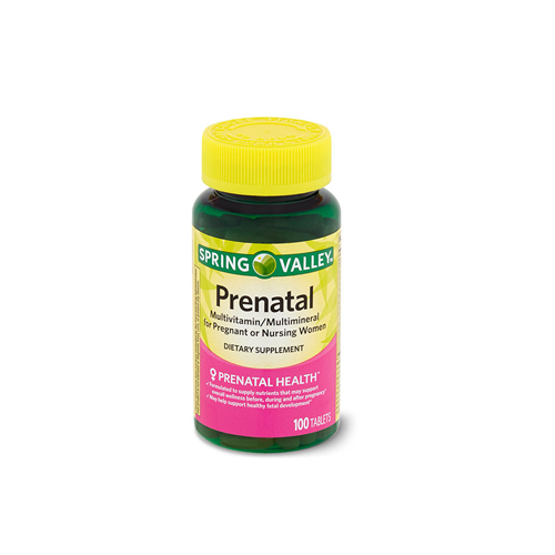 Spring Valley Prenatal Multivitamin Multimineral For Pregnant Or Nursing Women 100 Tablets