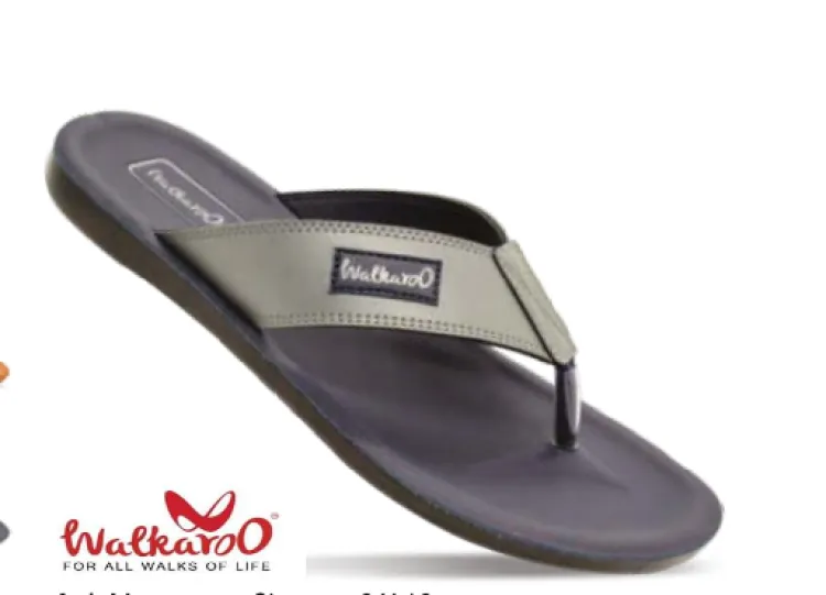 Walkaroo Men's stylish blue flip flops with comfort