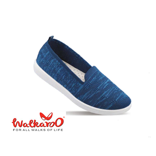 Walkaroo Women's Knitted S. Blue Stylish shoes