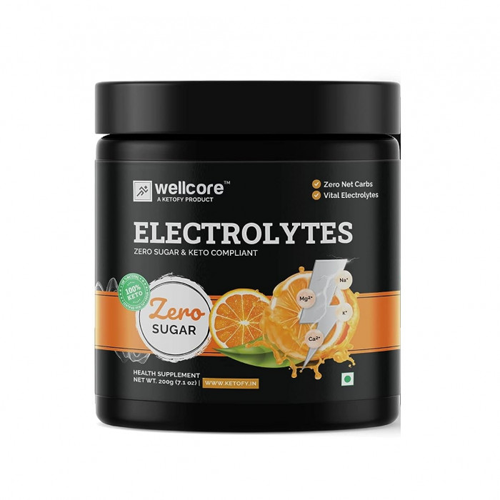 KETOFY Wellcore - Electrolytes -200g Orange Electrolyte Drink With 5 Vital Electrolytes