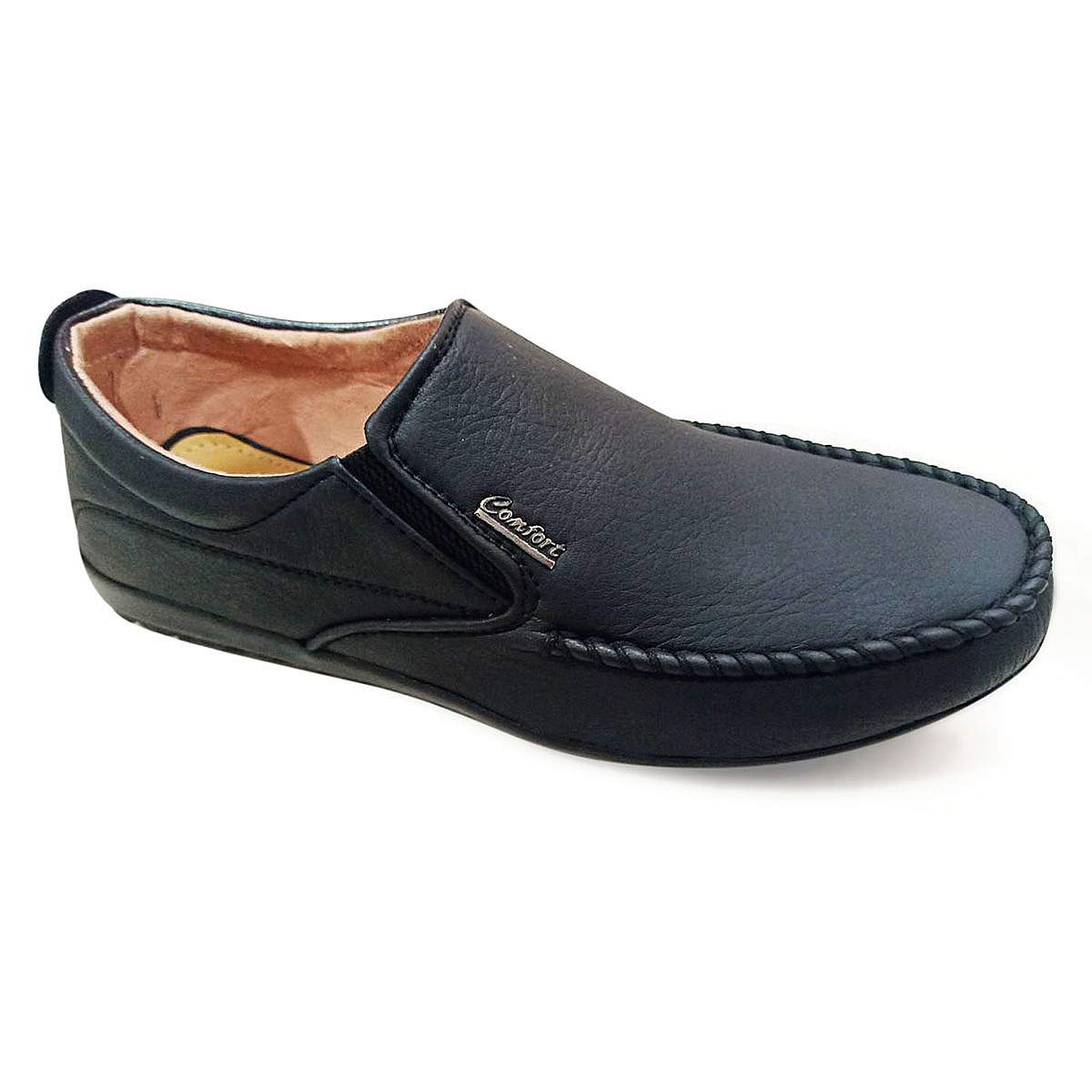 Black Artificial Leather Loafer shoe for Men