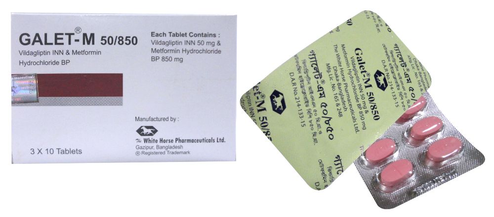 Galet-M 850 Tablet - (850mg+50mg)