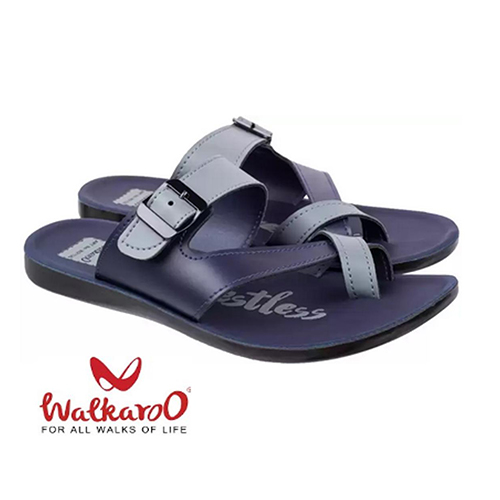 WALKAROO MEN'S STYLISH AND COMFORTABLE BLUE SANDAL