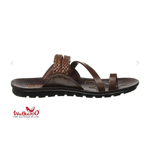 WALKAROO MEN'S STYLISH AND COMFORTABLE BROWN SANDAL