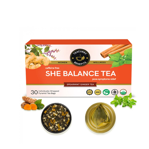 TEACURRY Pcos Tea (1 Month Pack) 30 Tea Bags