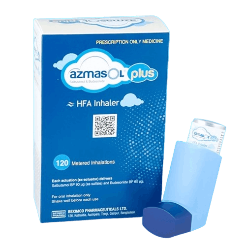 Azmasol Plus HFA Inhaler - (90mcg+80mcg/Puff)