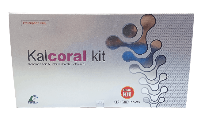 Kalcoral Kit Tablet - (167.75mg+1500mg+600mg+400IU)
