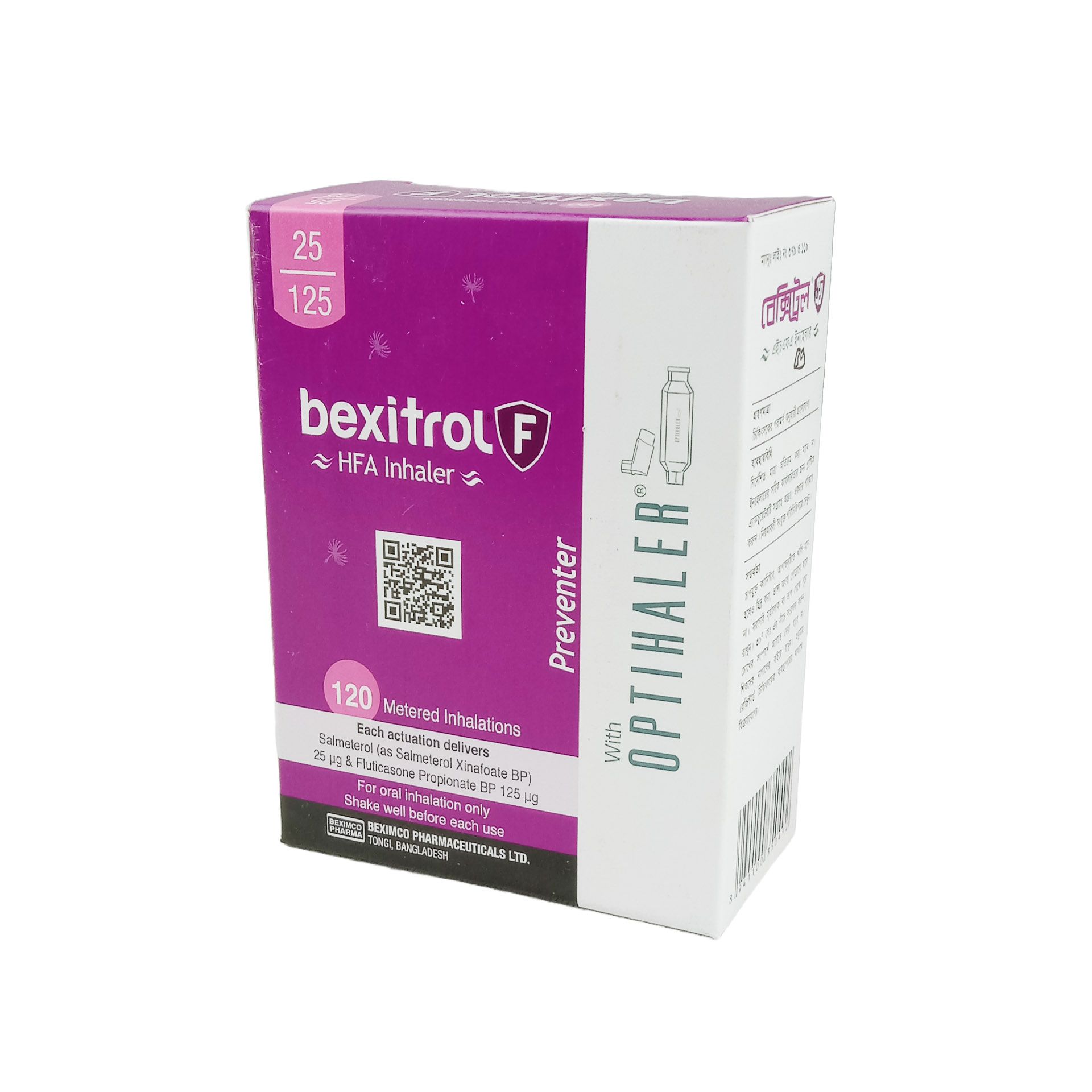 Bexitrol F 25/250 HFA Inhaler - (25mcg+250mcg/Puff)