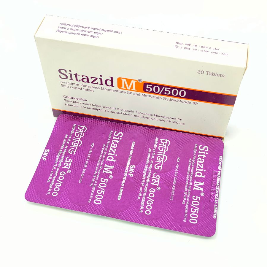 Sitazid M 50/500 Tablet - (500mg+50mg)