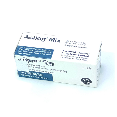 Acilog Mix 100IU Injection - (100IU/Ml)
