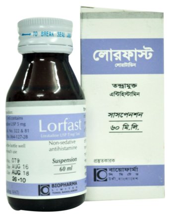 Lorfast 60ml Suspension - (5mg/5ml)