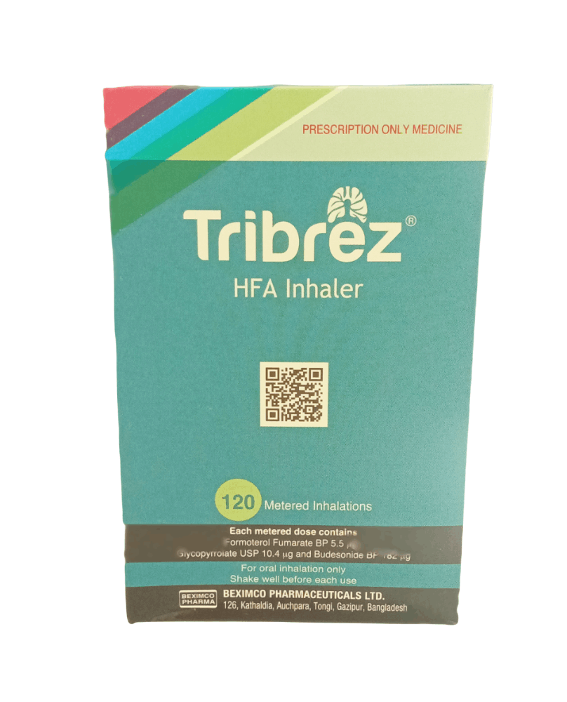 Tribrez HFA Inhaler - (5.5ug+10.4ug+182ug)