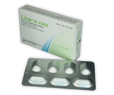 Linarol-M 850 Tablet - (2.5mg+850mg)