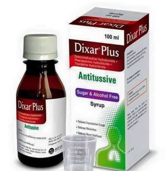 Dixar Plus Syrup - (20mg+10mg+2.5 Mg/5ml)